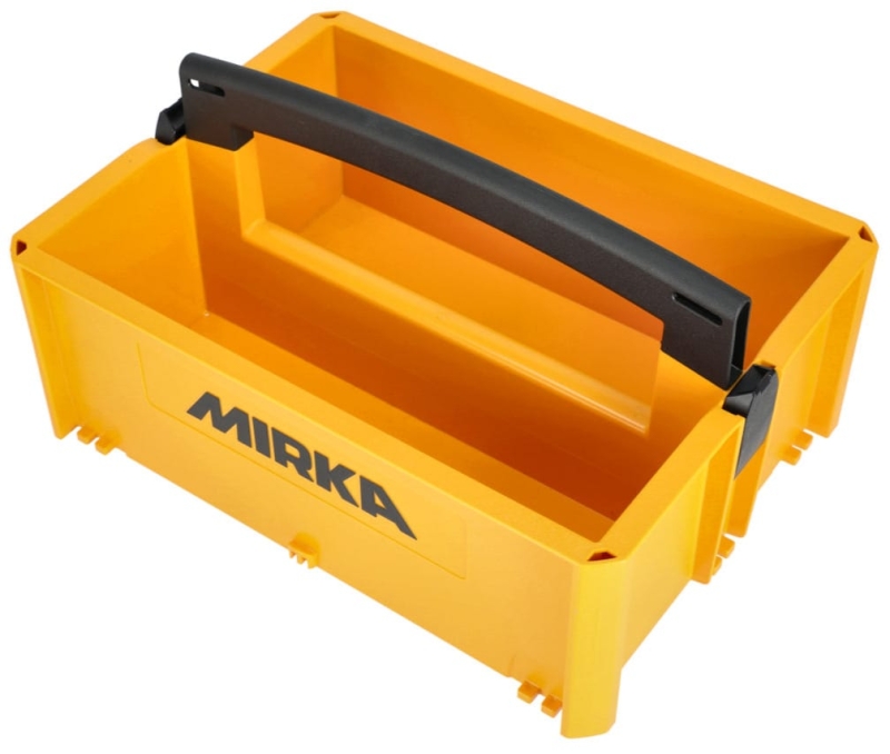 Preview: Mirka® Toolbox / Systainer MIN6532111, Klein, 400 x 300 x 158 mm, Gelb, Zum Aufbewahren von Werkzeugen & Zubehör für Schleif- & Polieranwendungen