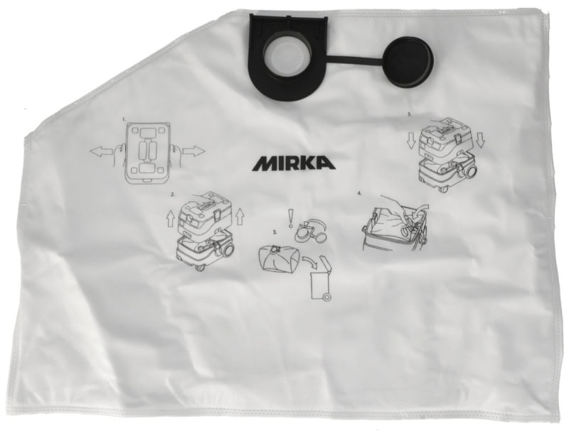 Preview: Mirka® DEXOS Filterbeutel MIX1215171, Ersatzfilterbeutel aus Fleece für Mirka® DEXOS Industriesauger 1217