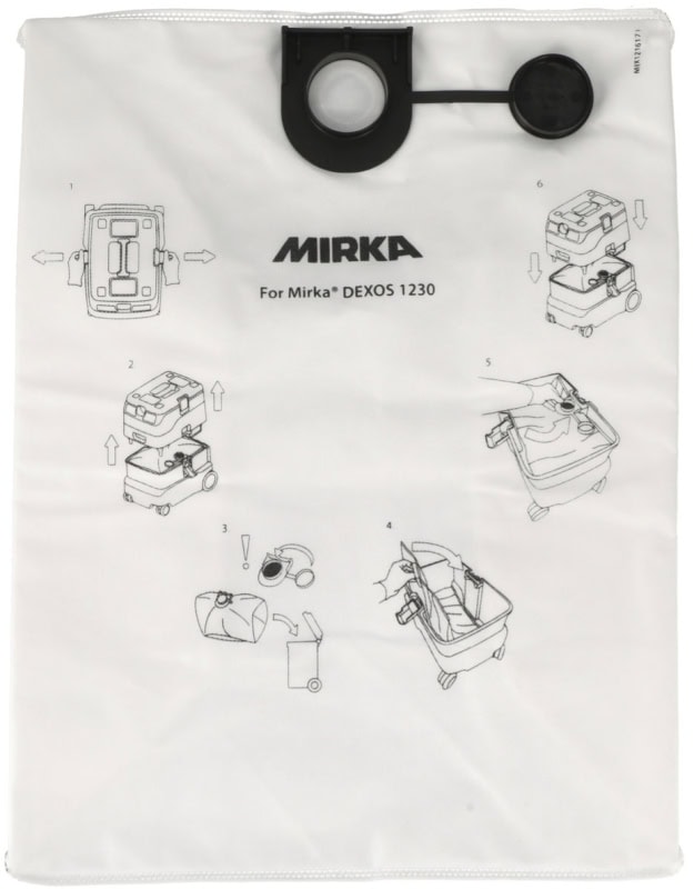 Preview: Mirka® DEXOS Filterbeutel MIX1216171, Ersatzfilterbeutel aus Fleece für Mirka® DEXOS Industriesauger 1230