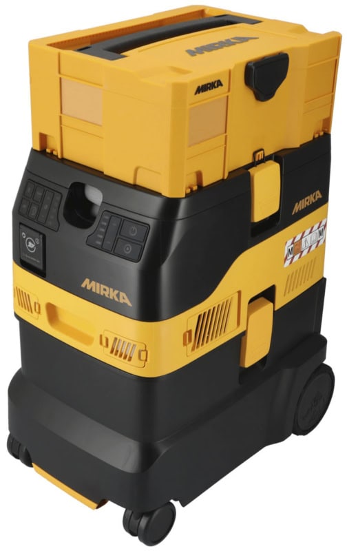 Preview: Mirka® DEXOS 1230 M AFC Industrie Staubsauger MIX12301220, Ohne Schlauch, 30 Liter, Nass & Trocken, 1,63 PS / 1200 Watt, 4.200 L/.Min., Staubklasse M, Anti Statisch (ESD), Automatische Filterreinigung, Auto Start, Für staubfreies Schleifen & Arbeiten