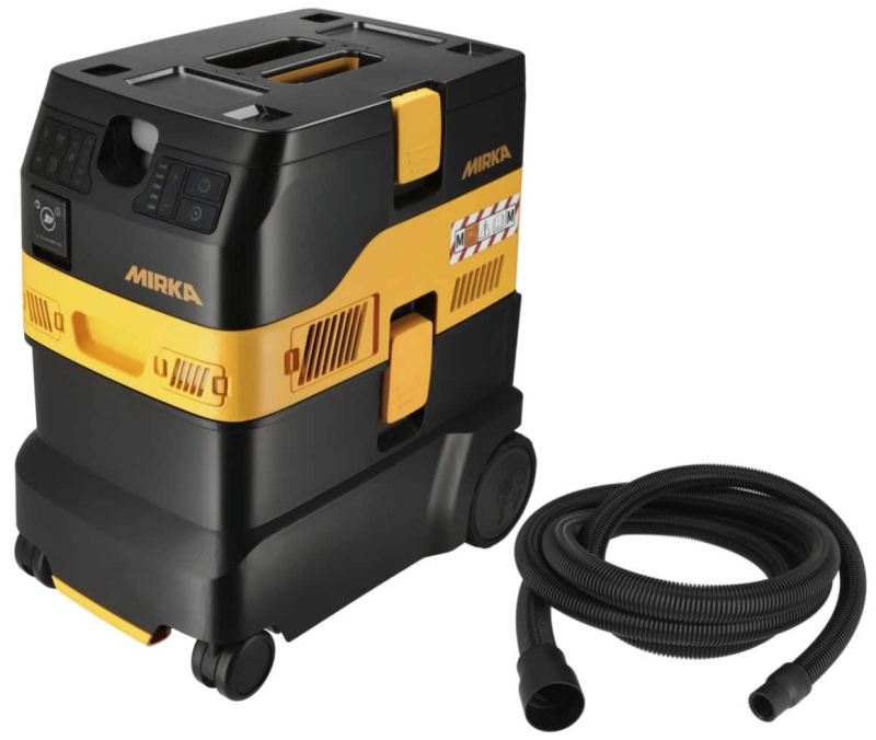 Preview: Mirka® DEXOS 1230 M AFC Industrie Staubsauger MIX12301221, Mit Schlauch, 30 Liter, Nass & Trocken, 1,63 PS / 1200 Watt, 4.200 L/.Min., Staubklasse M, Anti Statisch (ESD), Automatische Filterreinigung, Auto Start, Für staubfreies Schleifen & Arbeiten