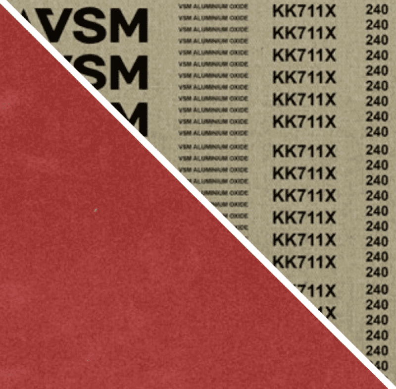 Preview: VSM ALUMINIUMOXID KK711X 702558, 6 mm x 520 mm, A, P40, X-Polyester, Ausführung (E07), Rot-braun, Feilenband mit Aluminium, Für Edelstahl und NE-Metalle