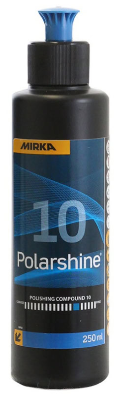 Preview: Mirka® Polarshine 10 7995002511, 250 ml, One-Step Politur für ein schnelles und perfektes Finish