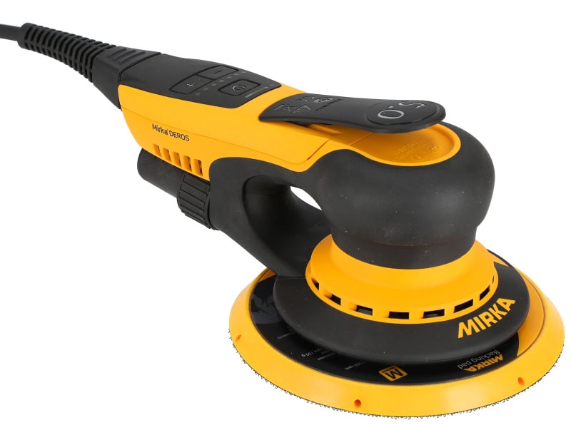 Preview: Mirka® DEROS II 5650 Elektro Exzenterschleifer MID5650404CA, Ø 125 mm / 150 mm, 5 mm Schleifhub, 5/16"-Gewinde, Zentralabsaugung, 240V, 0,54 PS / 400 Watt, Externe Absaugung