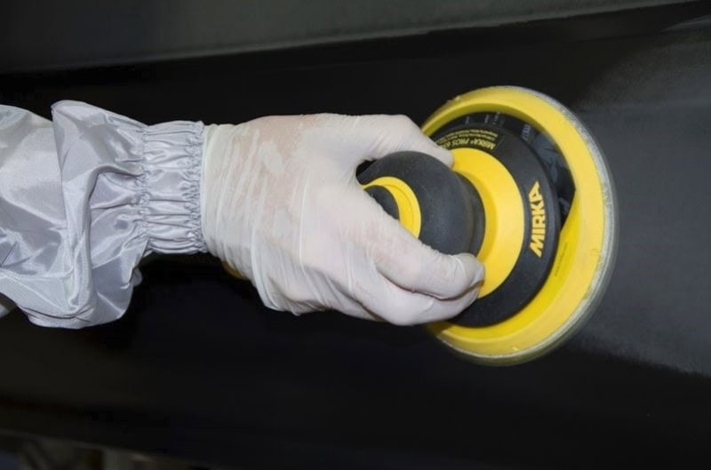 Preview: Mirka® Microstar FM62205081, Ø 150 mm, P800, Ungelocht, Kletthaftend, Schleifscheibe mit Aluminiumkorn