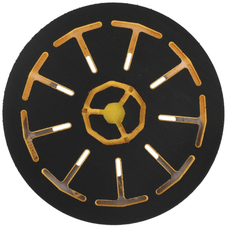 Preview: Mirka® 8292607011, Ø 150 mm, 5/16" Gewinde, Medium, 12T Löcher, Kletthaftend, inkl. 1x Schutzauflage, Multifit® Schleifteller für Lochsysteme: Multilochung und Gitternetzscheiben