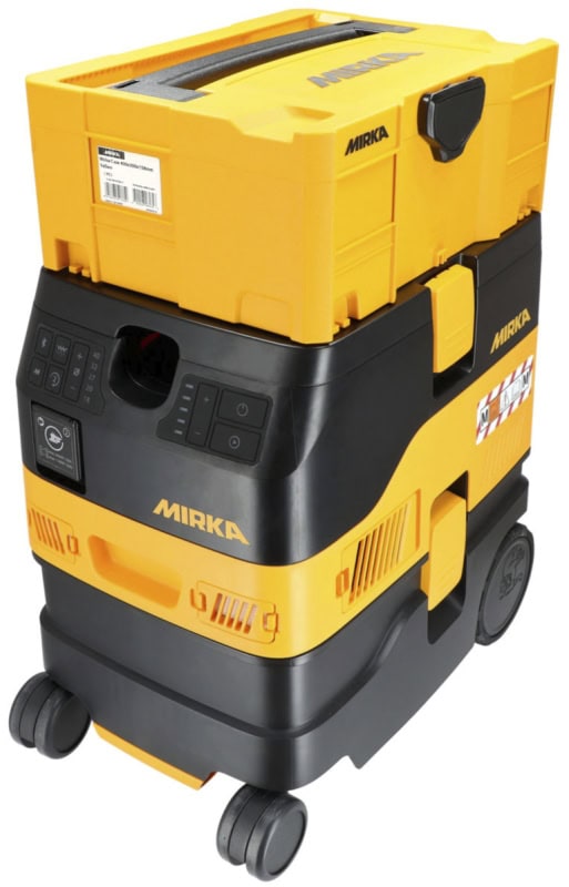 Preview: Mirka® DEXOS 1217 M AFC Industrie Staubsauger MIX12171221, Inkl. Standardschlauch, 17 Liter, Nass & Trocken, 1,63 PS / 1200 Watt, 4.200 L/.Min., Staubklasse M, Anti Statisch (ESD), Automatische Filterreinigung, Auto Start, Für staubfreies Schleifen & Arbe