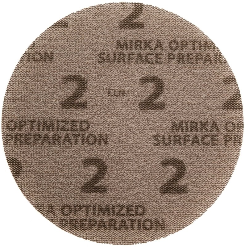 Preview: Mirka® OSP OS24105002A, OSP-2, Ø 150 mm, Gelb, Gitternetz, Kletthaftend, Schleifscheibe mit Aluminium- und Präzisions-Keramikkorn