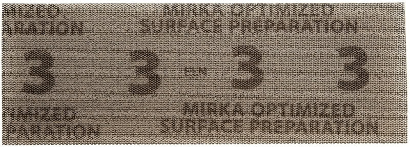 Preview: Mirka® OSP OS15005003A, OSP-3, 70 x 198 mm, Gelb, Gitternetz, Kletthaftend, Schleifstreifen mit Aluminium- und Präzisions-Keramikkorn