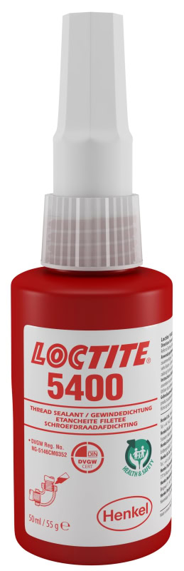 Preview: Henkel™ Loctite® 5400 Gewindedichtung, 50 ml, Gelb, Mittelfest, 1953597, Zum Sichern und Dichten aller Metallverschraubungen bis M80/R3"