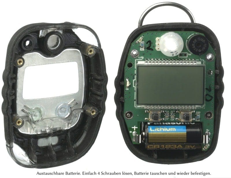 Preview: Dräger® Pac® 8500 2-in Eingasmessgerät 8326365, Dual Sensor: H2S/CO, IP 68 Staub & Wasserdicht, Mobiles Gaswarngerät für Schwefelwasserstoff (H2S) und Kohlenstoffmonoxid (CO)