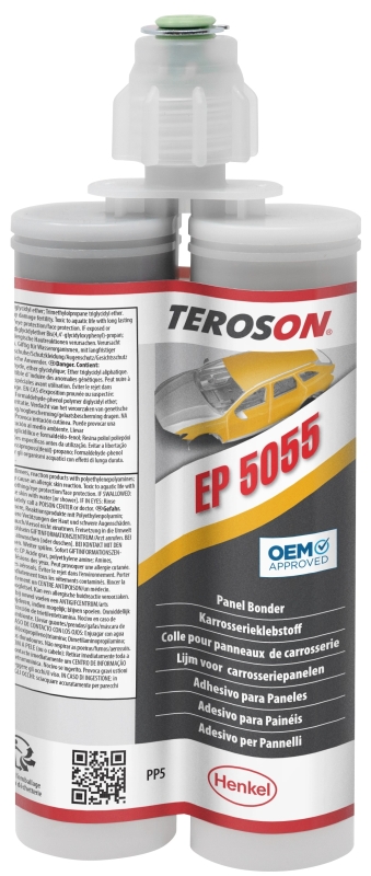 Preview: Henkel™ Teroson® EP 5055 Epoxidklebstoff, 200 ml, Grau, 2K, 2988279, Für hochfeste strukturelle Verklebungen und den Korrosionsschutz von blankem Stahl, verzinkten Stählen und Aluminiumlegierungen