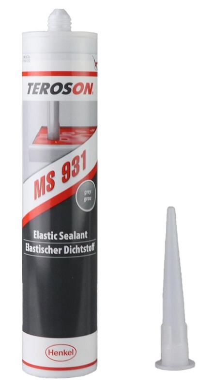 Preview: Henkel™ Teroson® MS 931 Silanmodifizierter Polymer Kleb-und Dichstoff, 290 ml, Grau, selbstnivellierend, 1K, 2469464, Für Sensorische Analysen (DIN 10955)