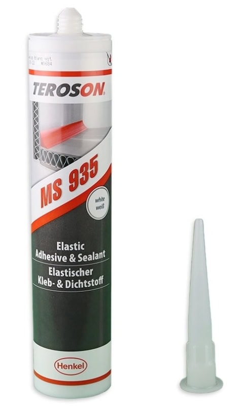 Preview: Henkel™ Teroson® MS 935 Silanmodofizierter Polymer Kleb-/Dichtstoff, 290 ml, Weiß, Thixotrop, 1K, 2480245, Für Elektronik Anwendungen