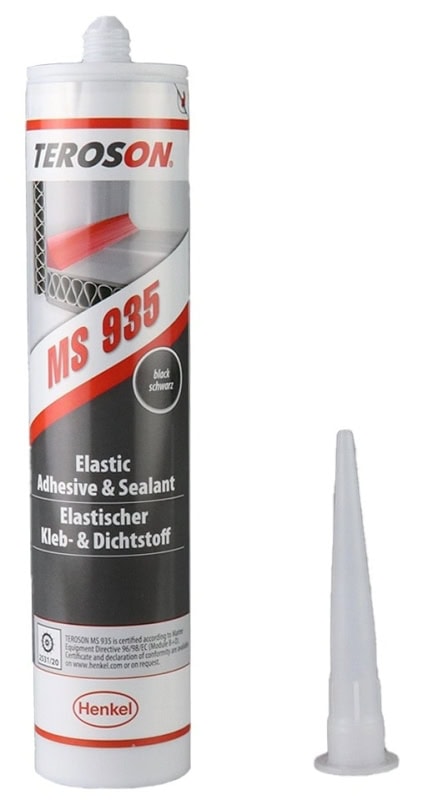 Preview: Henkel™ Teroson® MS 935 Silanmodofizierter Polymer Kleb-/Dichtstoff, 290 ml, Schwarz, Thixotrop, 1K, 2485735, Für Elektronik Anwendungen