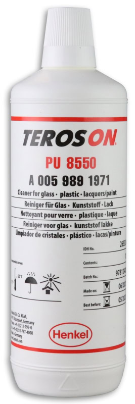 Preview: Henkel™ Teroson® Reiniger PU 8550, 1L, Für Hochglanzoberflächen und Glas