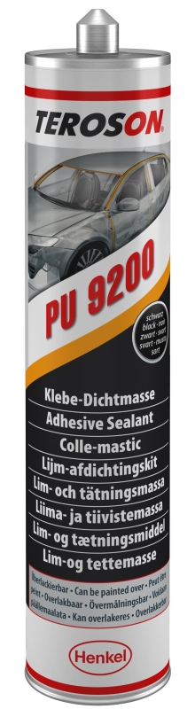 Preview: Henkel™ Teroson® PU 9200 Polyurethan Klebstoff, 310 ml, Schwarz, 1 K, 1896974, Zum Verkleben und Abdichten von Karosserieteilen