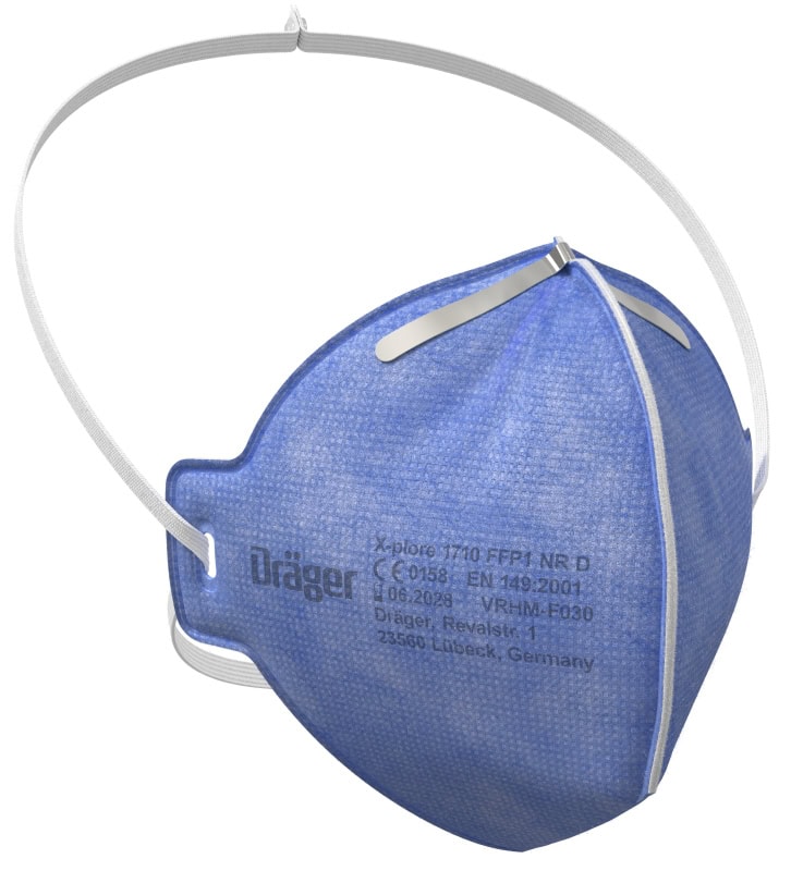 Preview: Dräger® X-plore® 1710 FFP1 NR D 3951080, Universalgröße, Hygienisch einzelverpackt, Wirksamer Schutz gegen Stäube und Partikel bei hohem Tragekomfort