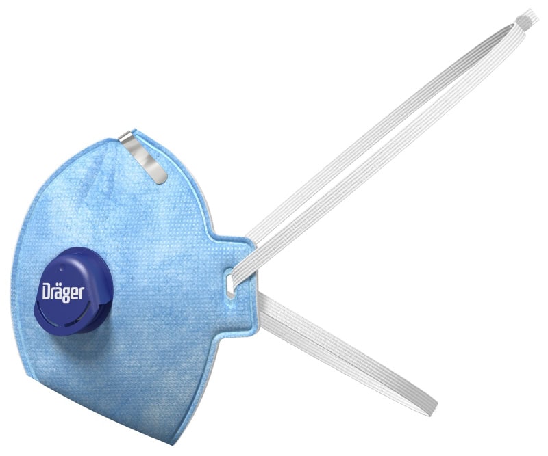 Preview: Dräger® X-plore® 1720V FFP2 NR D Atemschutzmaske / Partikelmaske 3951084, Universalgröße, Ausatemventil, Hygienisch einzelverpackt, Wirksamer Schutz gegen Feinstäube und Partikel bei hohem Tragekomfort