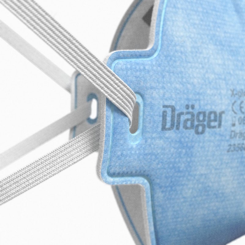 Preview: Dräger® X-plore® 1720 FFP2 NR D 3951083, Universalgröße, Hygienisch einzelverpackt, Wirksamer Schutz gegen Feinstäube und Partikel bei hohem Tragekomfort