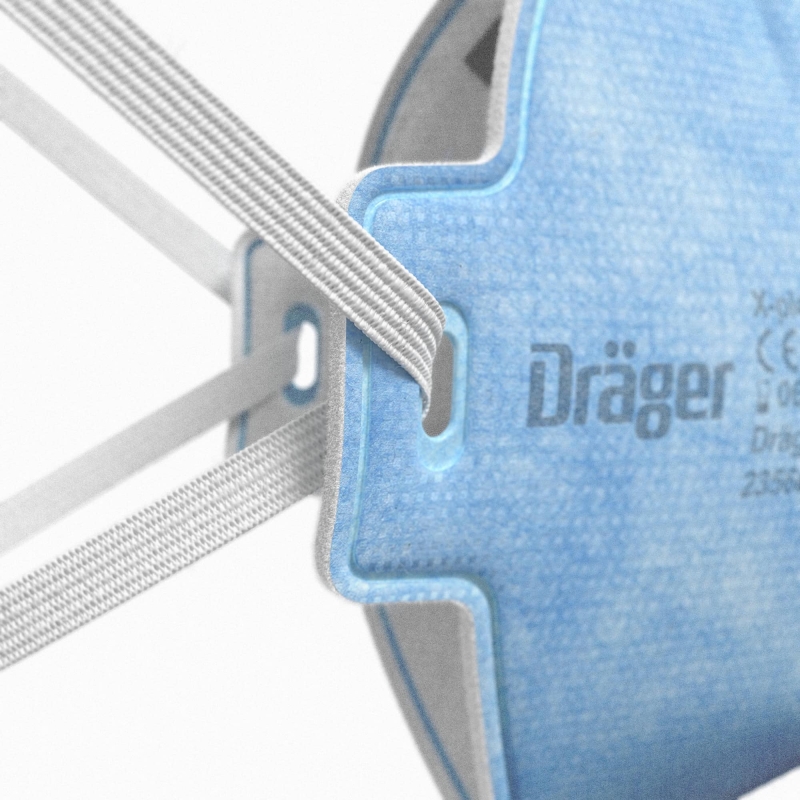 Preview: Dräger® X-plore® 1720V FFP2 NR D 3951084, Universalgröße, Ausatemventil, Hygienisch einzelverpackt, Wirksamer Schutz gegen Feinstäube und Partikel bei hohem Tragekomfort