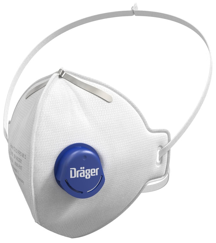 Preview: Dräger® X-plore® 1730V FFP3 NR D 3951088, Universalgröße, Ausatemventil, Hygienisch einzelverpackt, Wirksamer Schutz gegen Feinstäube und Partikel bei hohem Tragekomfort