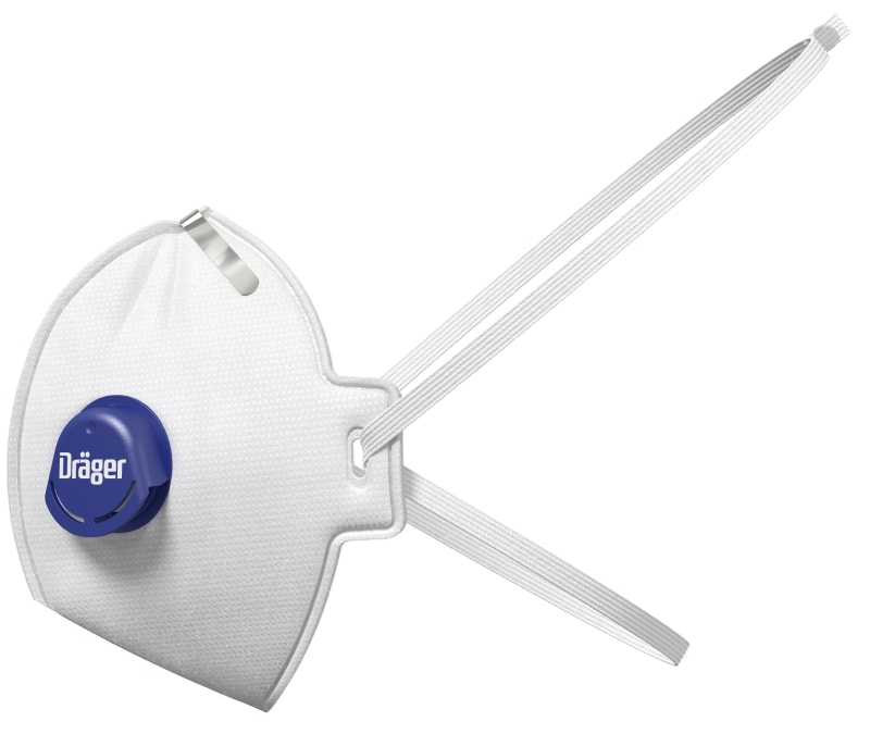 Preview: Dräger® X-plore® 1730V FFP3 NR D Atemschutzmaske / Partikelmaske 3951088, Universalgröße, Ausatemventil, Hygienisch einzelverpackt, Wirksamer Schutz gegen Feinstäube und Partikel bei hohem Tragekomfort