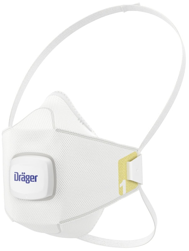 Preview: Dräger® X-plore® Atemschutzmaske / Partikelmaske 1910V FFP1 NR D 3951916, Größe S, Ideal für Brillenträger, Hygienisch einzelverpackt, Wirksamer Schutz gegen Stäube und Partikel bei hohem Tragekomfort