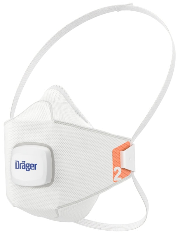 Preview: Dräger® X-plore® Atemschutzmaske / Partikelmaske 1920V FFP2 NR D 3951926, Größe S, Ideal für Brillenträger, Hygienisch einzelverpackt, Wirksamer Schutz gegen Stäube und Partikel bei hohem Tragekomfort