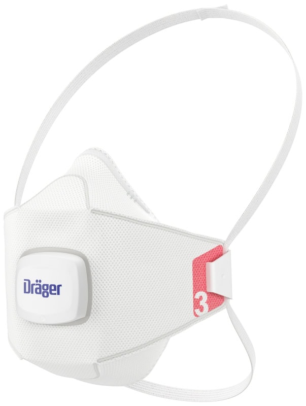 Preview: Dräger® X-plore® Atemschutzmaske / Partikelmaske 1930V FFP3 NR D 3951936, Größe S, Ideal für Brillenträger, Hygienisch einzelverpackt, Wirksamer Schutz gegen Stäube und Partikel bei hohem Tragekomfort