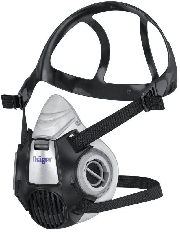 Preview: Dräger® X-plore® 3300 Gasmaske / Halbmaske R55331, Größe S, Soft TPE, Dräger® Bajonett-Klick Filteranschluss
