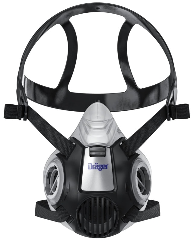 Preview: Dräger® X-plore® 3300 Gasmaske / Halbmaske R55330, Größe M, Soft TPE, Dräger® Bajonett-Klick Filteranschluss