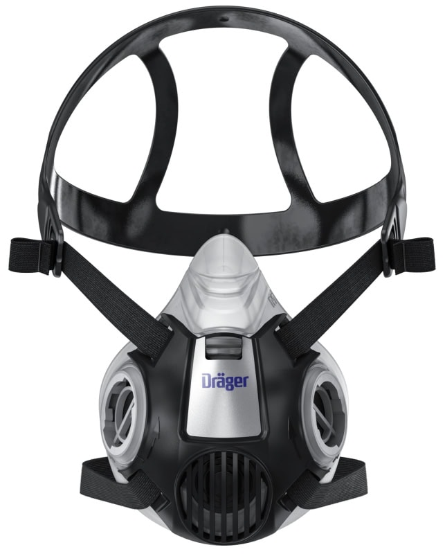 Preview: Dräger® X-plore® 3300 Gasmaske / Halbmaske R55332, Größe L, Soft TPE, Dräger® Bajonett-Klick Filteranschluss