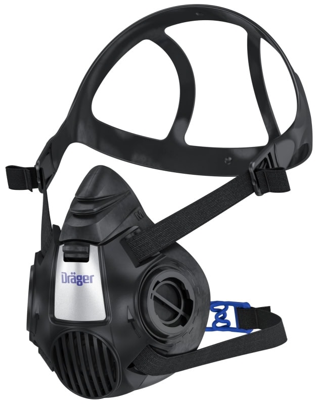 Preview: Dräger® X-plore® 3500 Gasmaske / Halbmaske P3 R Filter Waldbrand Set 3720708, Größe L, Dräger Flex, Dräger® Bajonett-Klick Filteranschluss