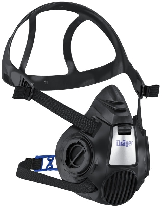 Preview: Dräger® X-plore® 3500 Gasmaske / Halbmaske A1B1E1K1 Hg P3 R D Filter Waldbrand Set 3707009, Größe S, Dräger Flex, Dräger® Bajonett-Klick Filteranschluss