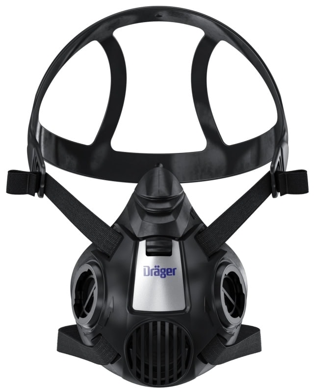 Preview: Dräger® X-plore® 3500 Gasmaske / Halbmaske Handwerker Set R56960, Größe M, P3 R D Partikelfilter, Dräger Flex, Dräger® Bajonett-Klick Filteranschluss