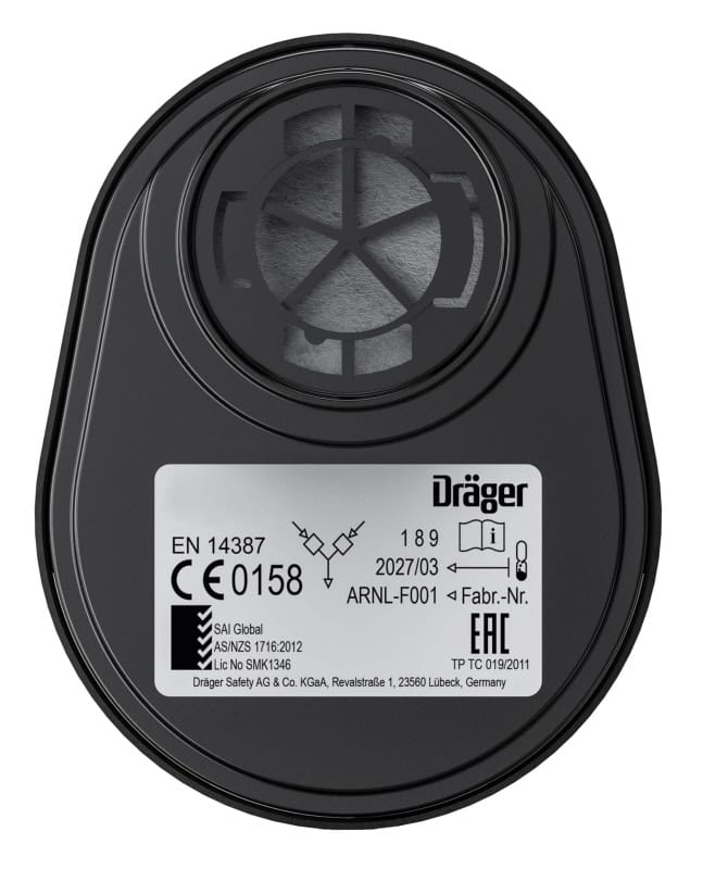 Preview: Dräger® X-plore® Gasfilter 6738872, A1 R, Dräger® Bajonett-Klick Anschluss, Gasfilter gegen organische Gase & Dämpfe