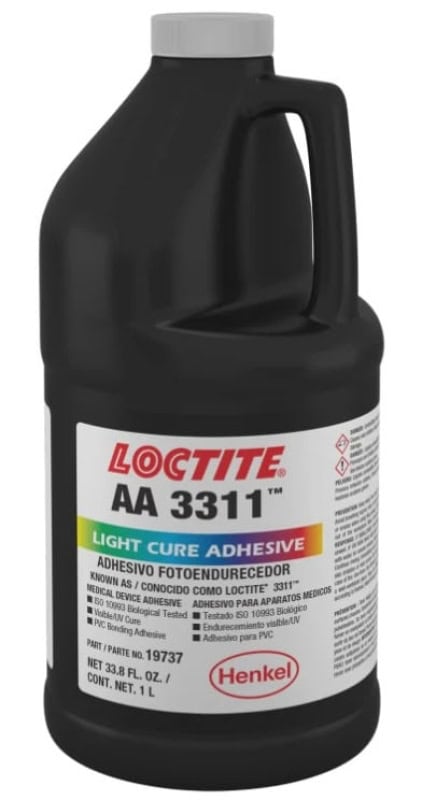 Preview: Henkel™ Loctite® AA 3311 LC UV Klebstoff, 1 L , Transparent, 231746, Für Kunststoffe mit Neigung zu Spannungsrissen