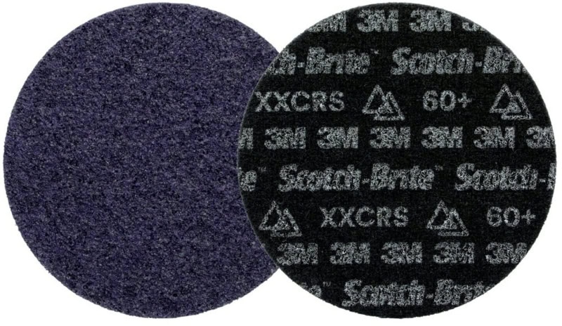 Preview: 3M™ Scotch-Brite™ HD-DH Präzisions-Vliesscheibe HDDH8861, Ø 100 mm x 16 mm, 80+, K, Sehr grob, Schwarz, 15.000 U./Min., Kletthaftend, Mit Zentrierloch, Für Abtrags- und Finisharbeiten