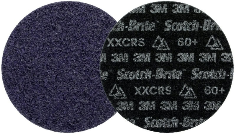 Preview: 3M™ Scotch-Brite™ HD-DH Präzisions-Vliesscheibe HDDH8872, Ø 50 mm, 80+, K, Sehr grob, Schwarz, 13.300 U./Min., Kletthaftend, Ohne Zentrierloch, Für Abtrags- und Finisharbeiten