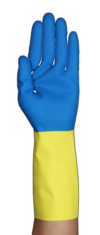 Preview: Ansell AlphaTec™ 87-224 Chemikalienschutzhandschuh 87224080, Für Labor, Industrie und Instandhaltung, Größe 8, Blau/Gelb, 325 mm lang, Verbesserte chemische Beständigkeit
