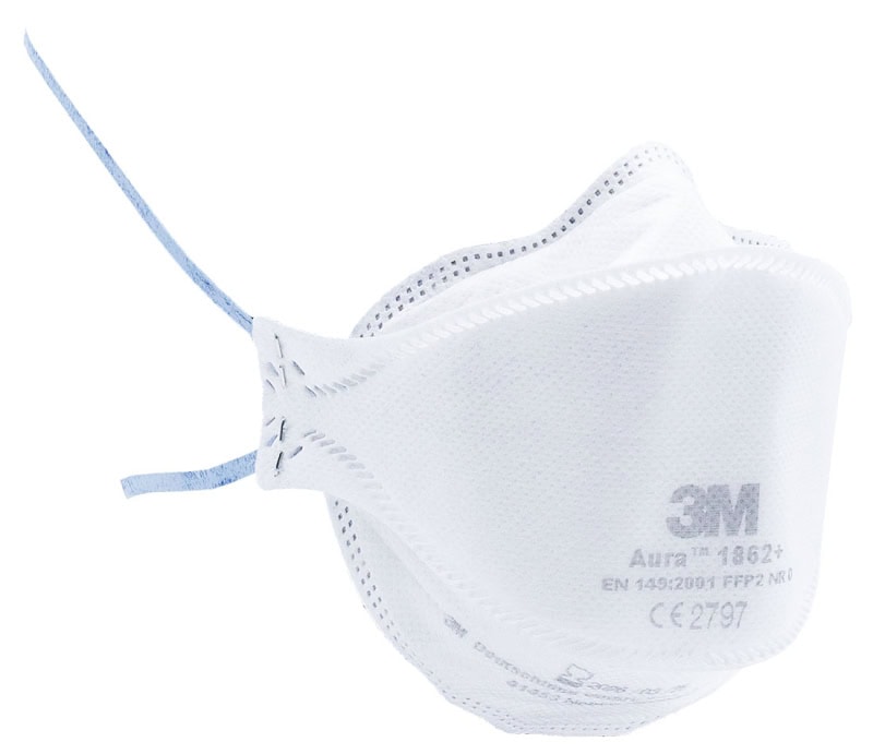 Preview: 3M™ Aura™ Medizinische Atemschutzmaske 1862+, FFP2 NR D, Chirurgische Maske nach EN14683, Medizinvariante, Hygienisch einzelverpackt
