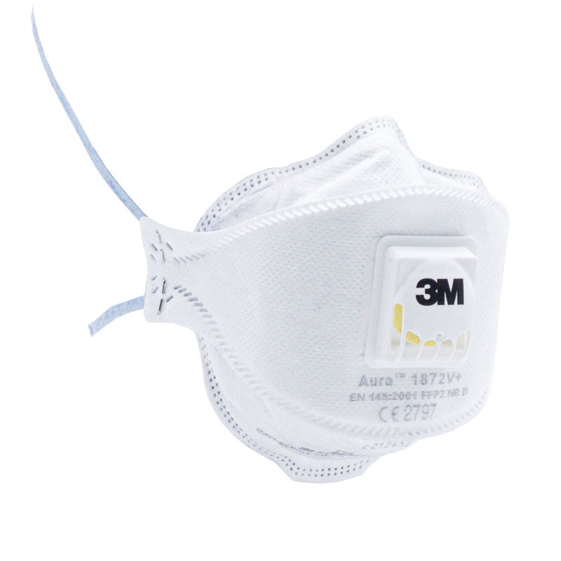 Preview: 3M™ Aura™ Medizinische Atemschutzmaske 1872V+ FFP2 NR D mit Cool-Flow Ausatmenventil, Chirurgische Maske nach EN14683, Medizinvariante, Hygienisch einzelverpackt