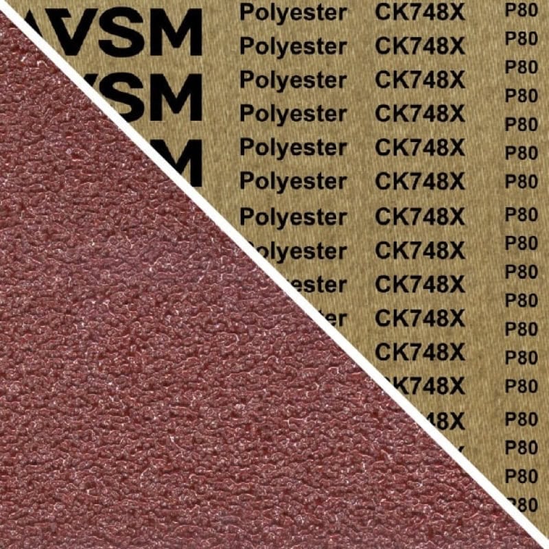 Preview: VSM COMPACTGRAIN (SIC) CK748X 751099, 100 mm x 2000 mm, S, P120, X-Polyester, Ausführung (E07), Rot-braun, Schmalband mit Siliziumkarbid, Für Edelstahl und Superlegierungen