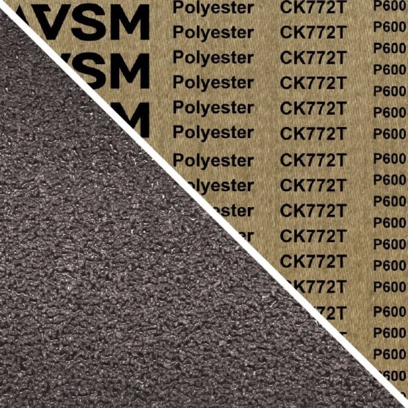 Preview: VSM COMPACTGRAIN (SIC) CK772T 707808, 150 mm x 2500 mm, S, P600, T-Polyester, Ausführung (E07), Grau, Schmalband mit Siliziumkarbid Granulat, Für Edelstahl und NE-Metalle