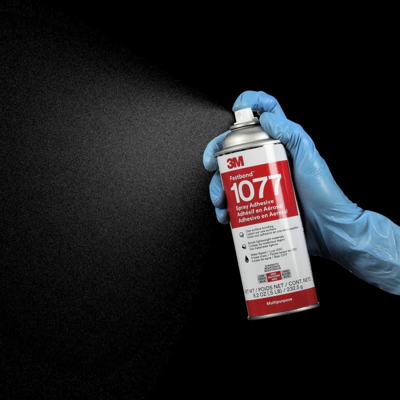 Preview: 3M™ Fastbond™ Universal Dispersionsklebstoff 1077, 232 g, Transparent, Niedriger VOC-Gehalt 1%, Sprühklebstoff auf Basis synthetischer Elastomere