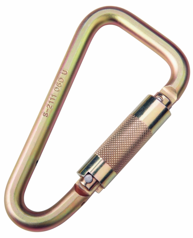 Preview: 3M™ DBI-SALA® Saflok™ Selbstverschließender Karabiner 2000113, Stahl, L-Form, 0,41 Kg, 22 kN, 30 mm Öffnung, Automatische Verschlusssicherung, Drehverschluss, Für sichere Verbindungen im Absturzsicherungssystem