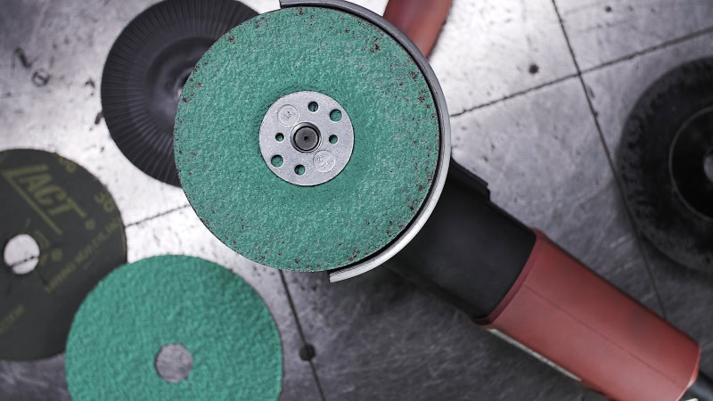 Preview: KLINGSPOR FS 966 ACT Fiberscheibe 351162, Ø 125 mm x ø 22 mm, P80, X-LOCK = Ausführung (50), K, Keramikkorn, Für Edelstahl Schleifanwendungen
