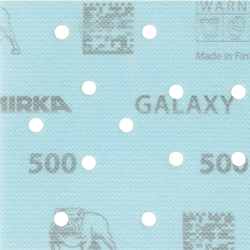 Preview: Mirka® Galaxy FY6BK05040, 81 mm x 133 mm, P40, Multilochung, Kletthaftend, Multifit™ Technologie, Schleifstreifen mit Präzisions-Keramik- & Aluminiumkorn