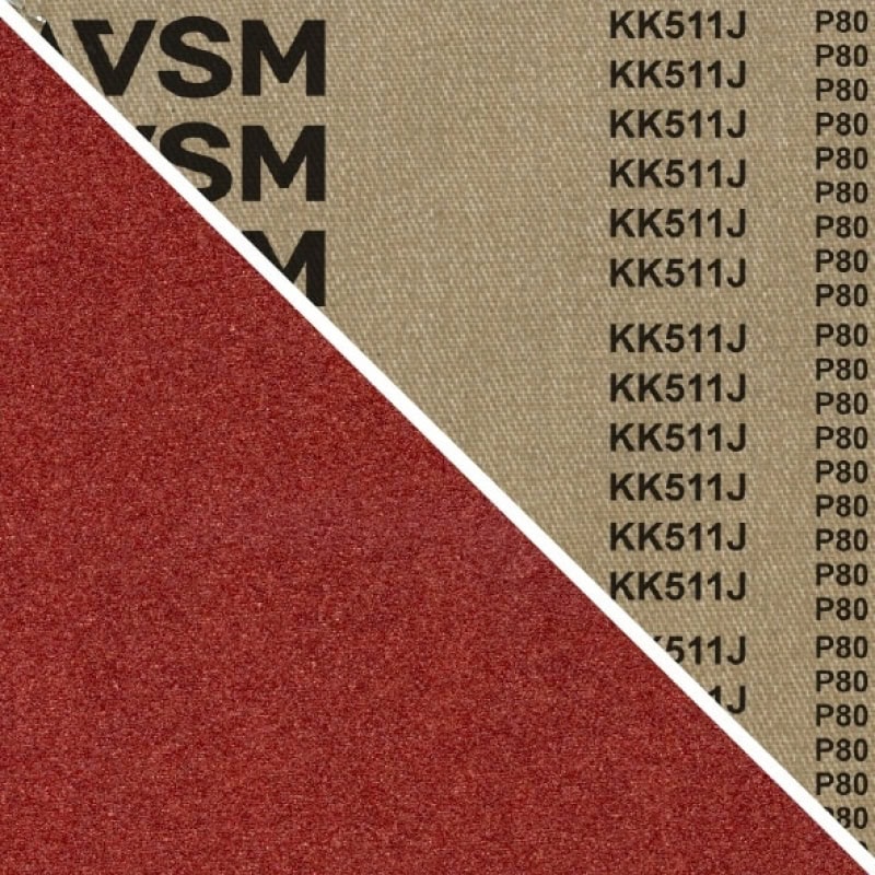 Preview: VSM ALUMINIUMOXID KK511J 751369, 50 mm x 3500 mm, A, P120, J-Baumwolle, Ausführung (E07), Rot-braun, Schmalband mit Aluminium, Für Edelstahl und NE-Metalle